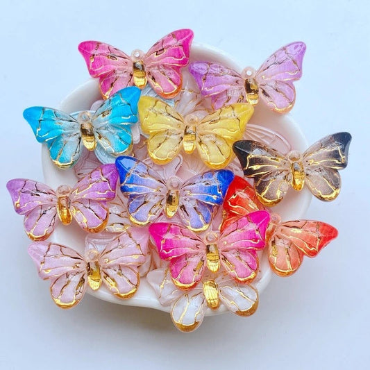 Butterfly resin embellishments, 32mm