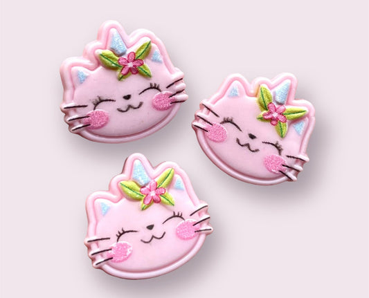 cat resin cabochons, 21mm