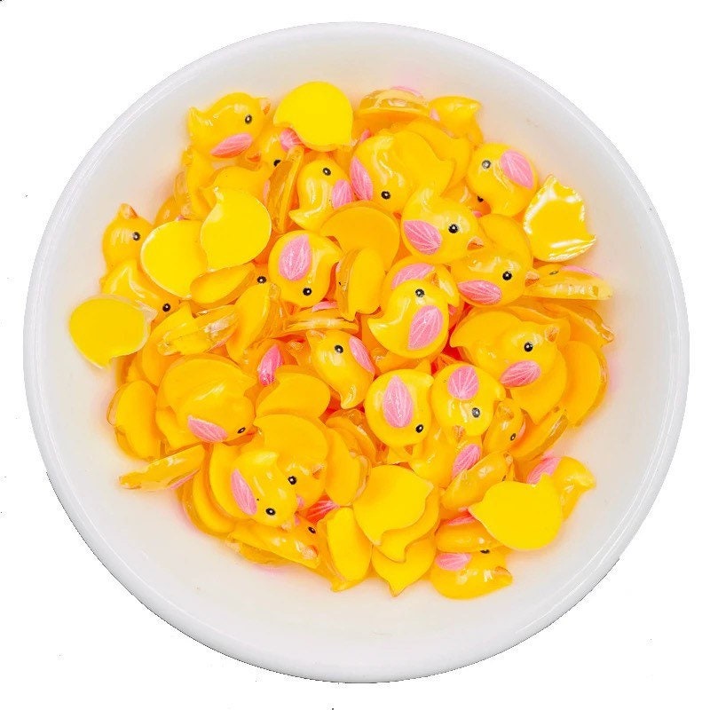 Bird resin embellishments, yellow 11mm