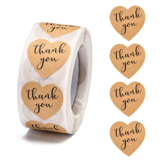 Thank you craft stickers, 25mm