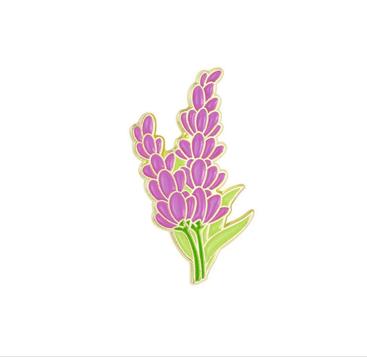 Foxglove flower enamel pin badge