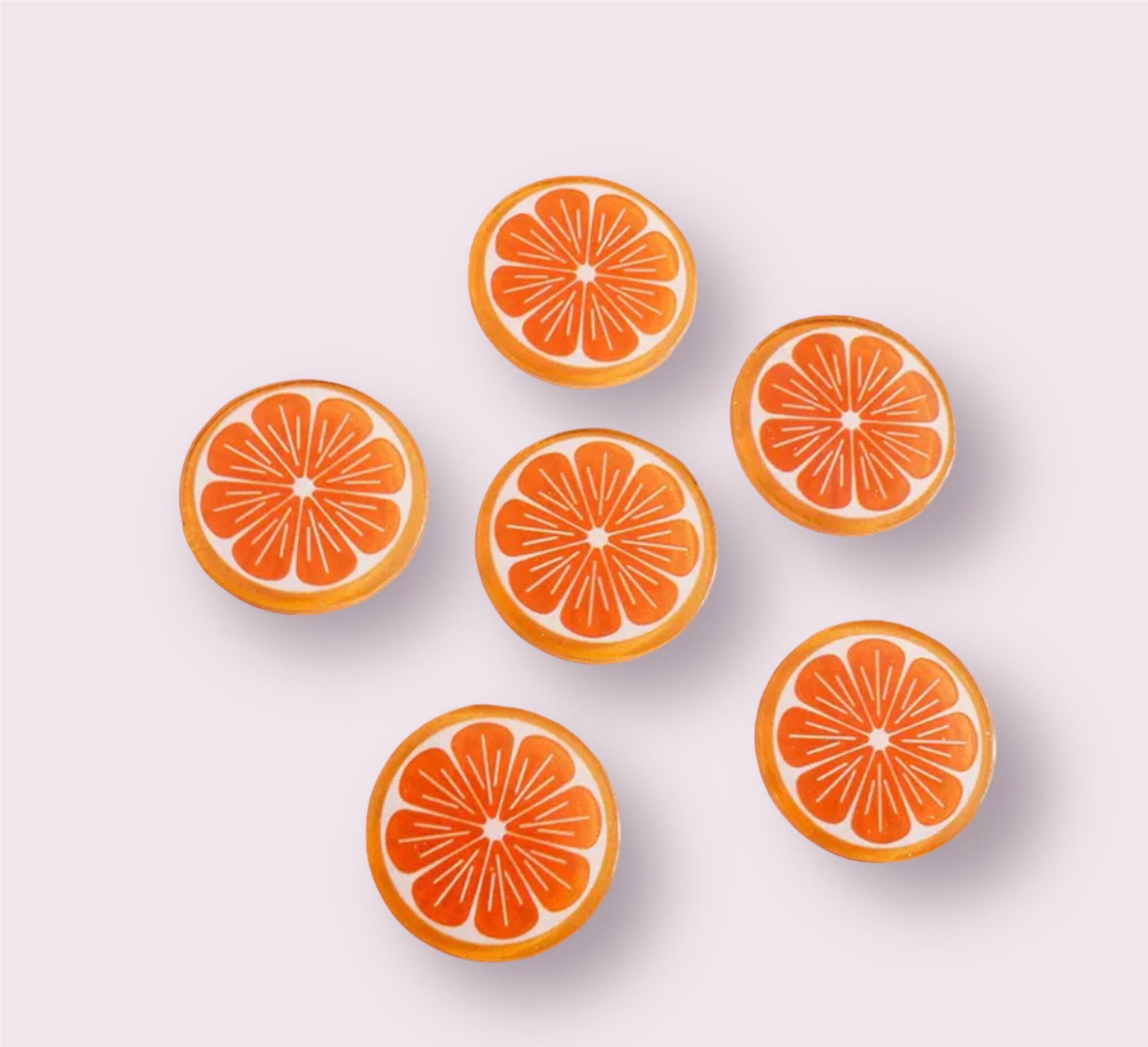 Oranges resin embellishments, 21mm