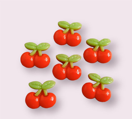 Cherry resin embellishments, 21mm 5