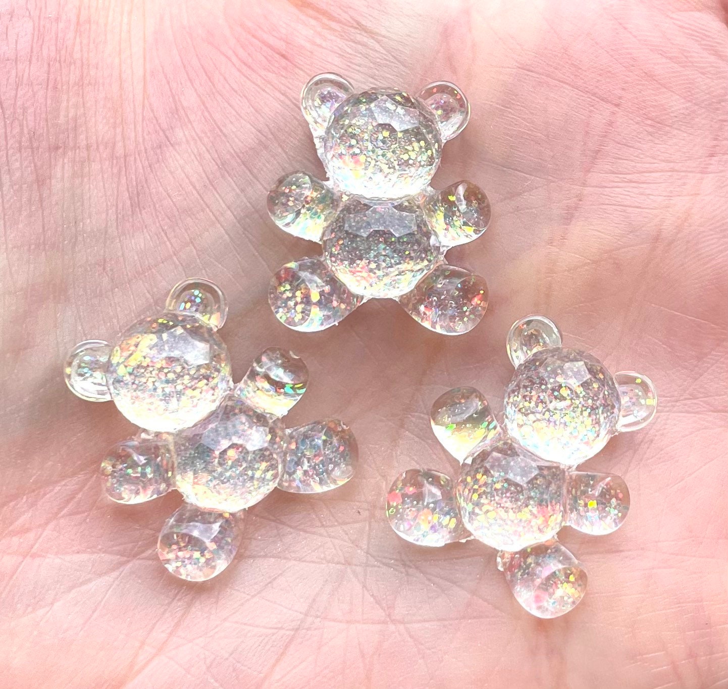 Teddy bear resin embellishments, 21mm