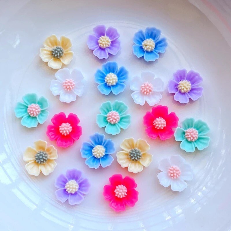 flower embellishments, 10mm mixed