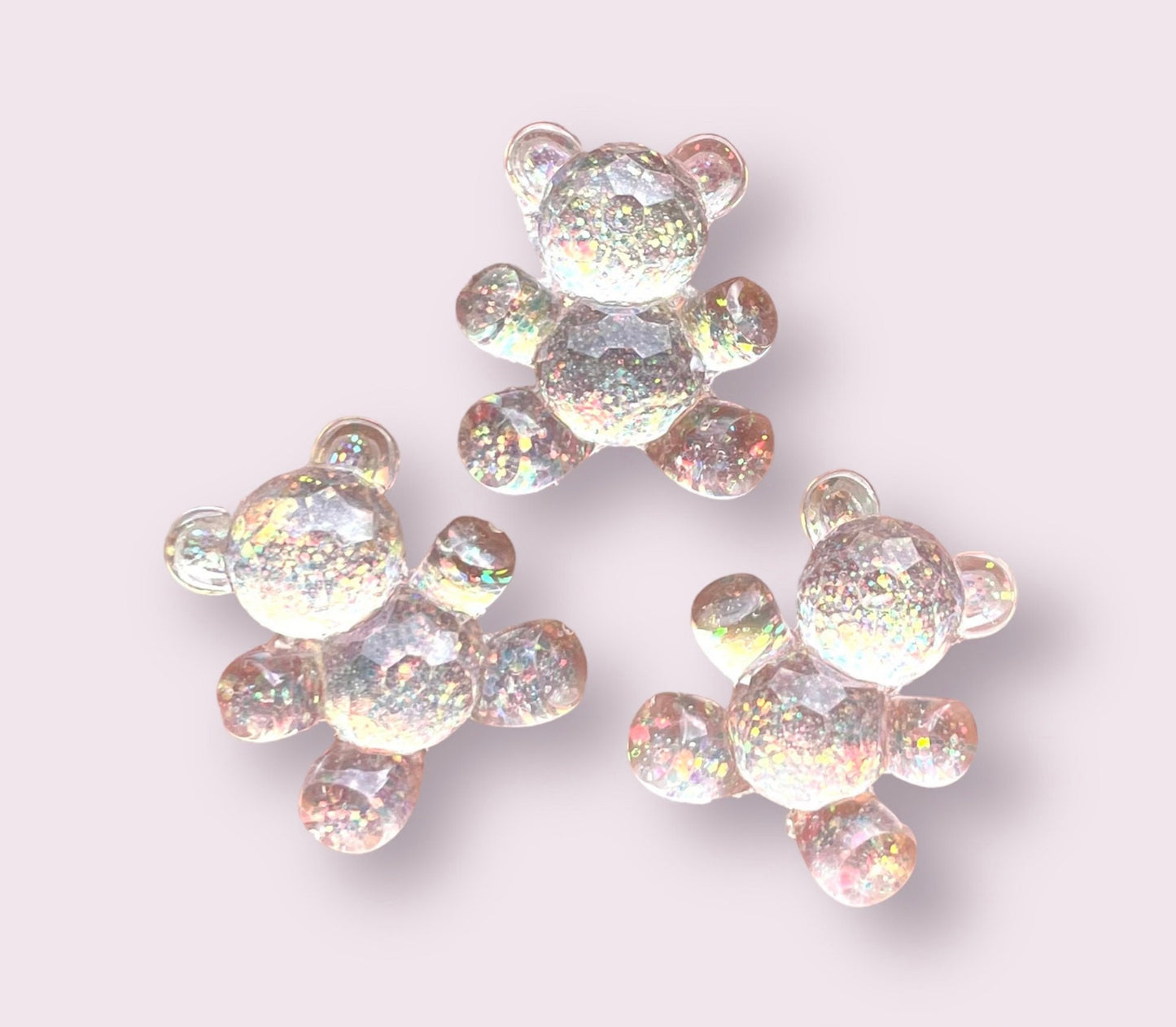 Teddy bear resin embellishments, 21mm