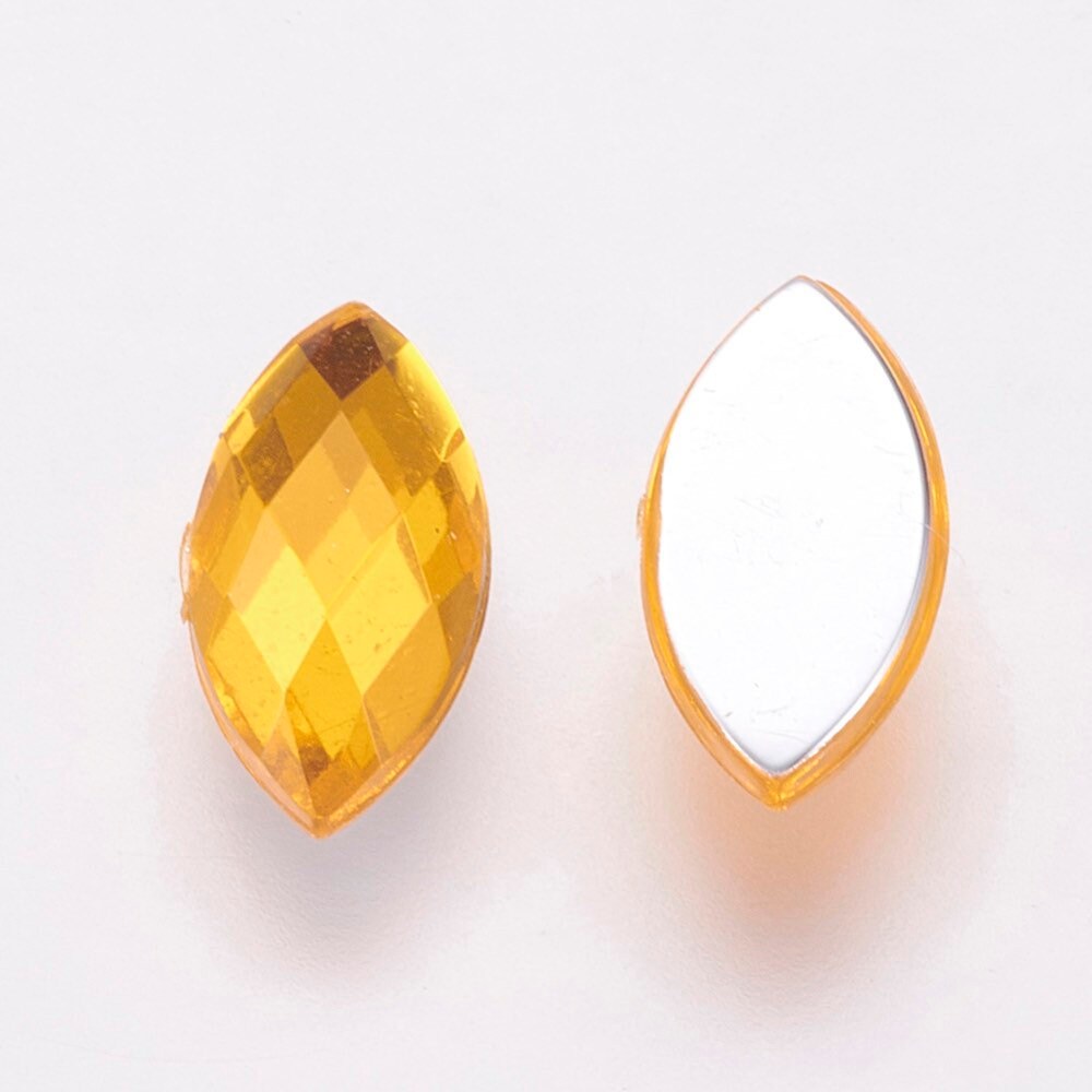 Golden yellow horse eye cabochons, 15mm