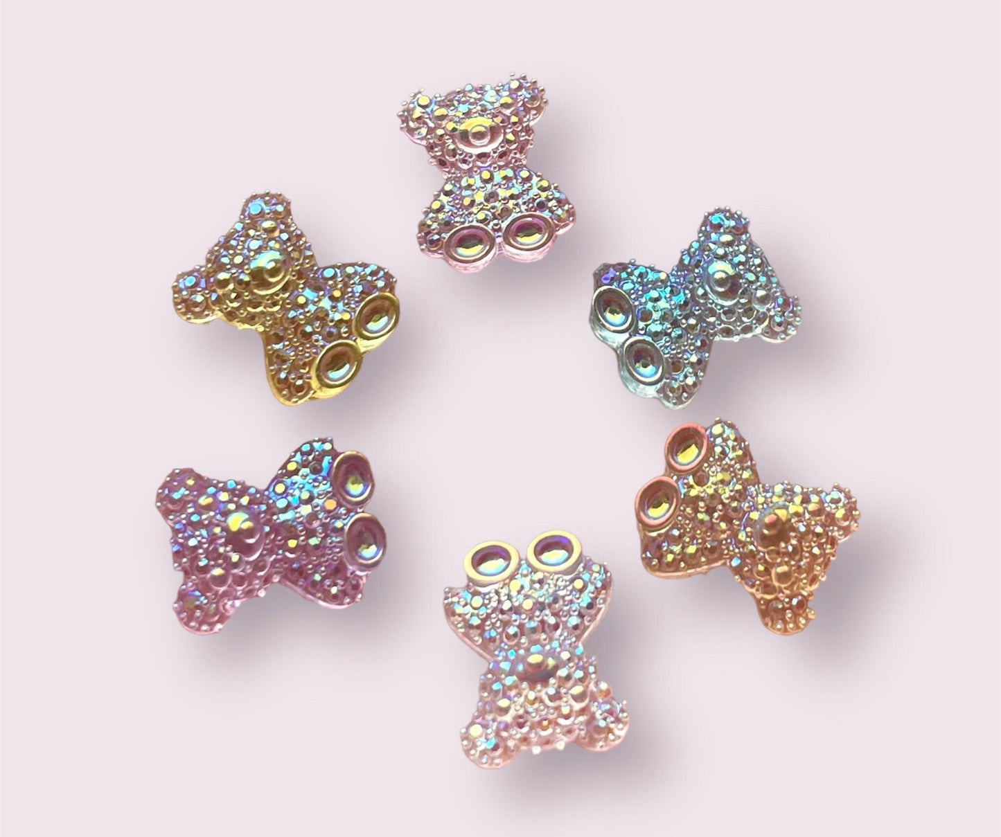 Teddy bear mini resin embellishments, 11mm