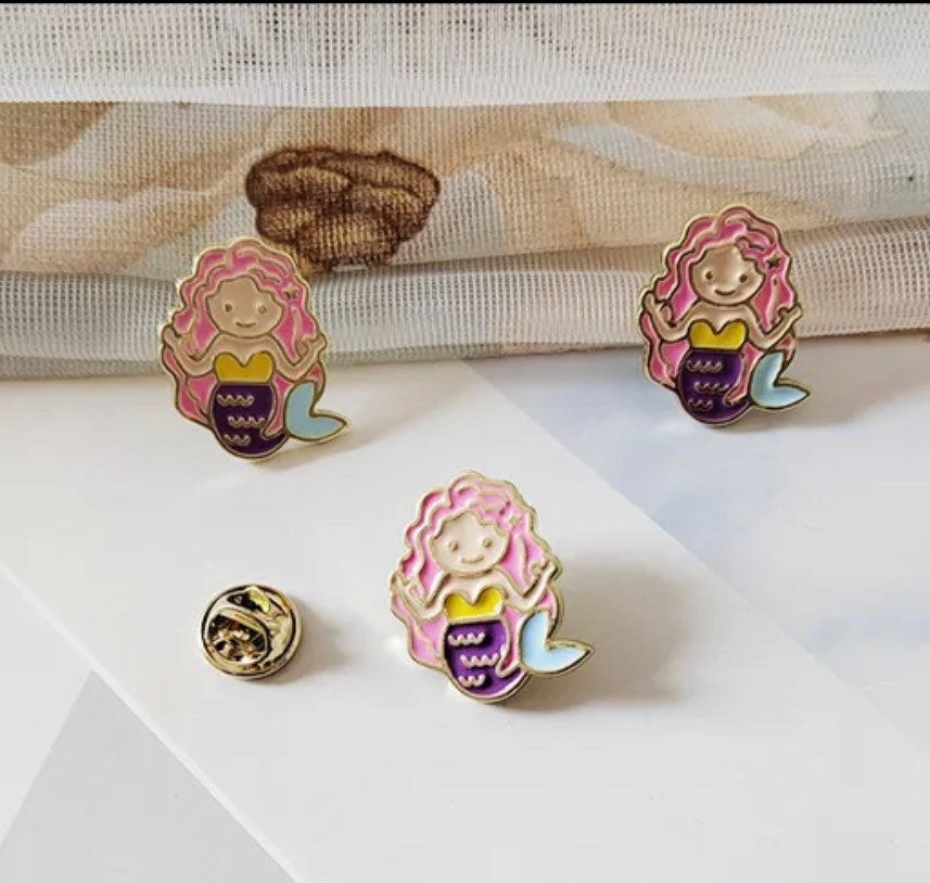 Mermaid enamel pin badge