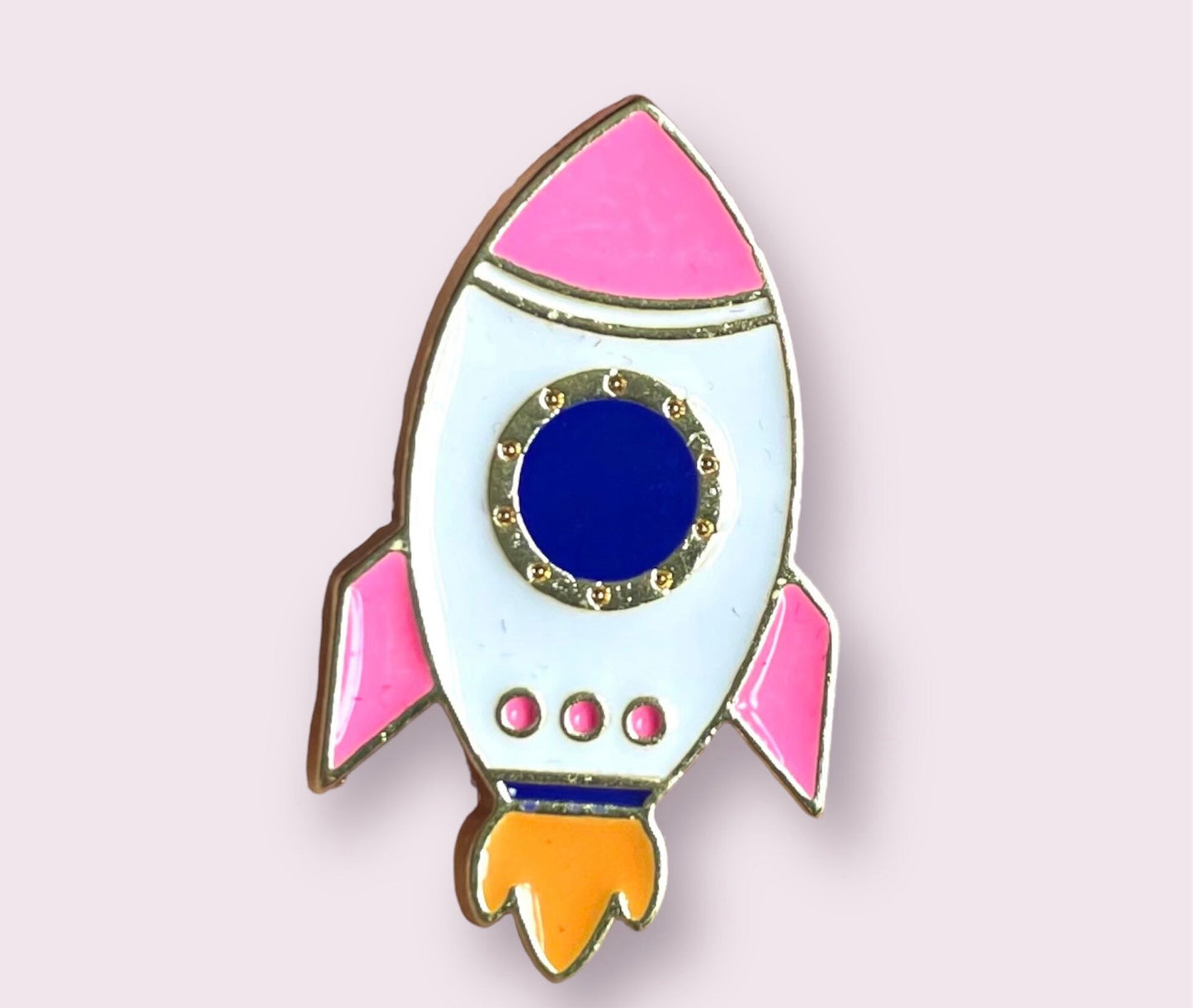 rocket enamel pin badge, 35mm