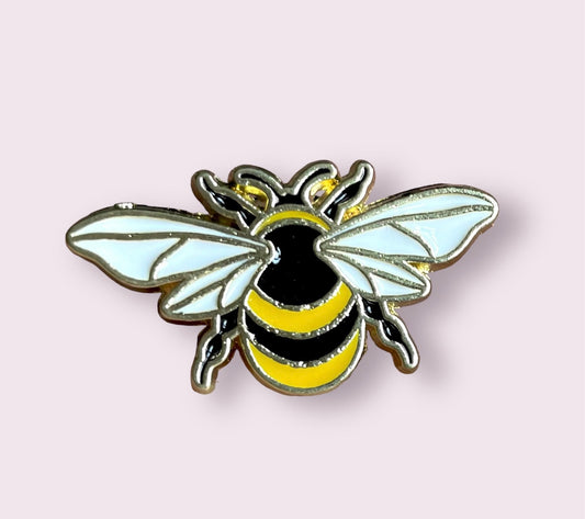 Bee enamel pin badge, small bee