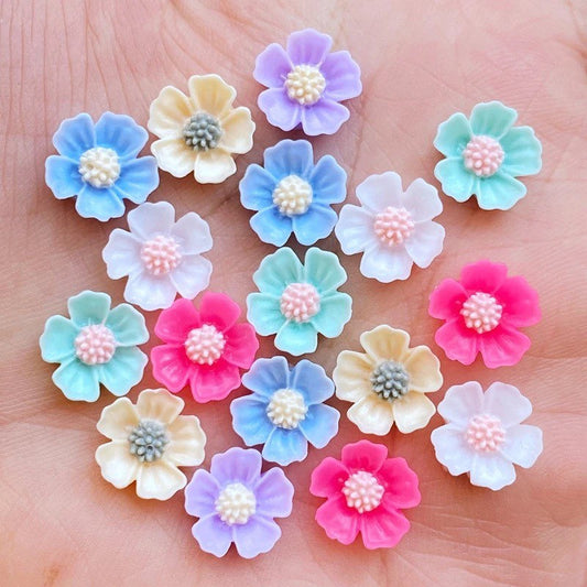 flower embellishments, 10mm mixed