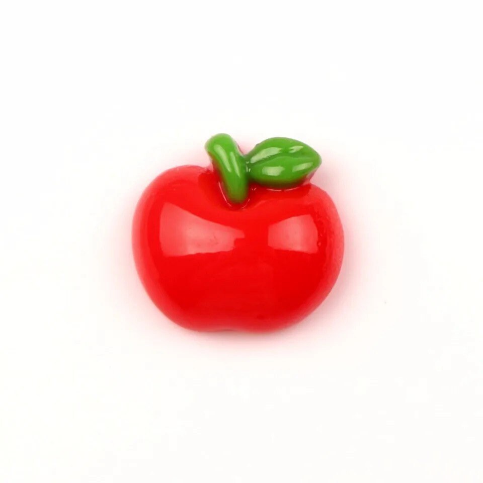 Apple resin embellishments, 15mm