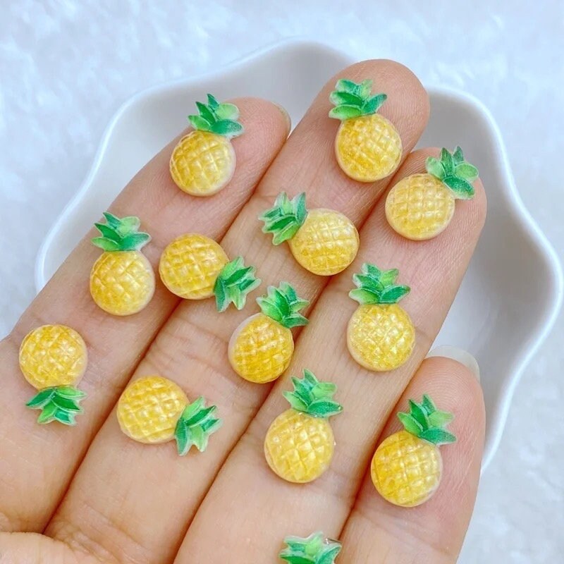 pineapple mini embellishments, 12mm