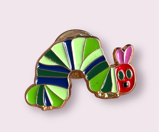 Caterpillar enamel pin badge