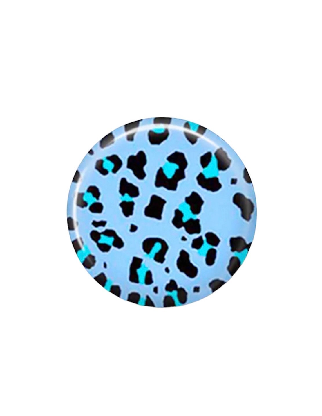 round blue and black leopard pattern glass cabochons 10mm