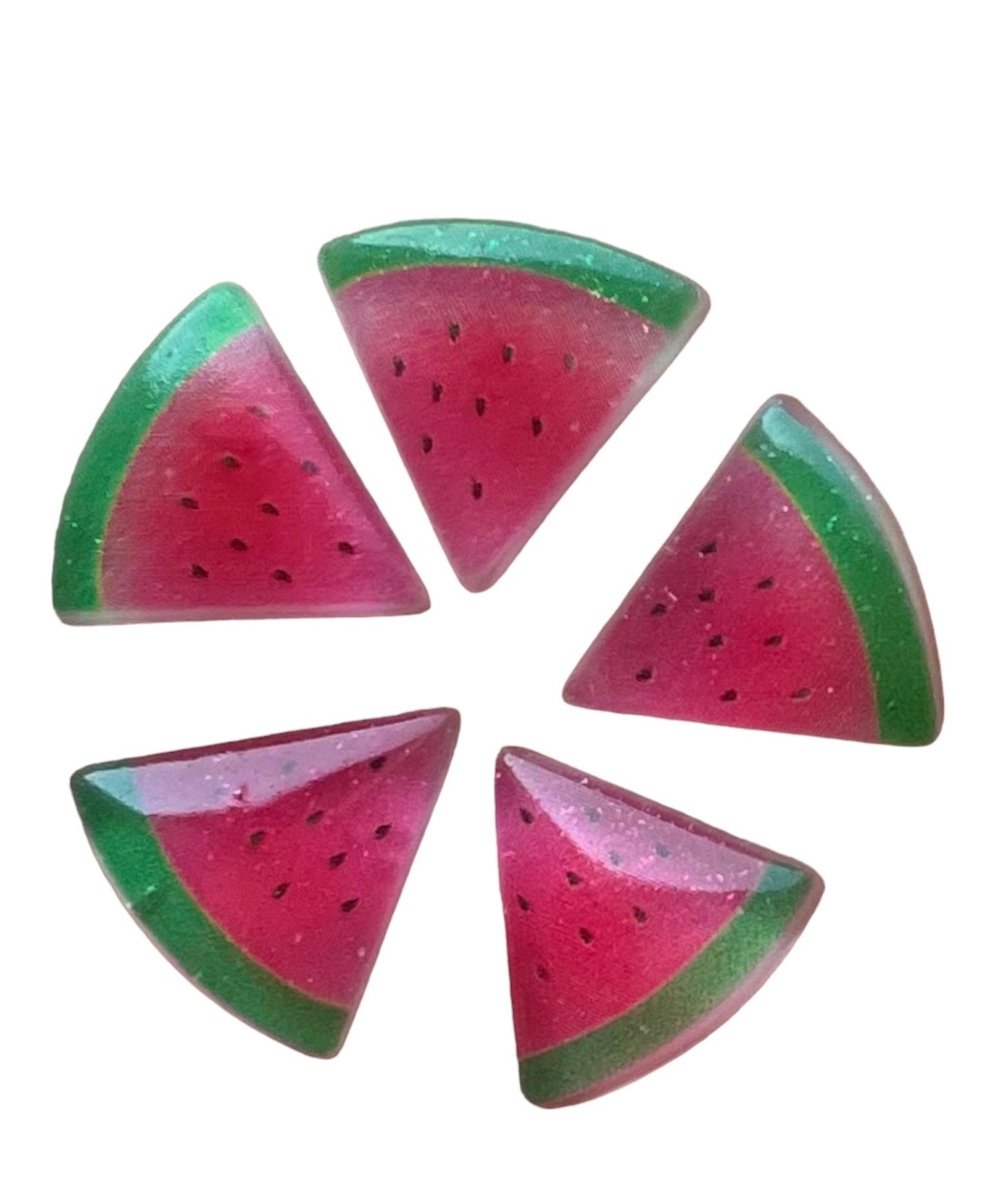 watermelon resin embellishments, 18mm