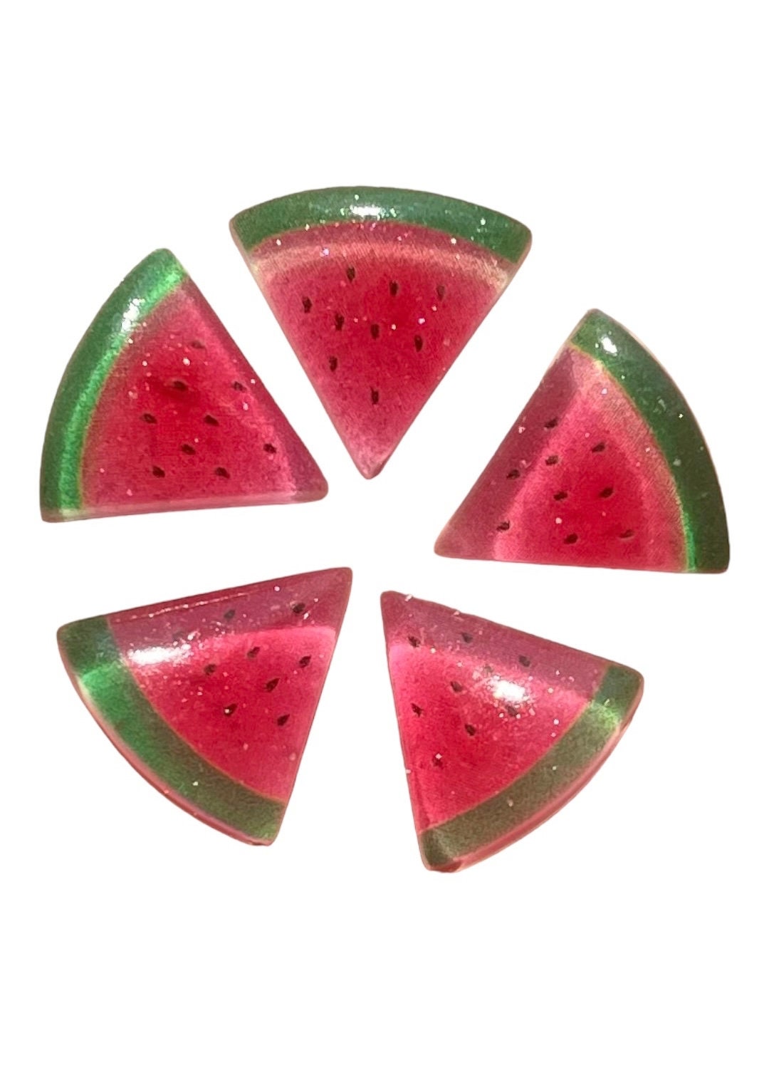 watermelon resin embellishments, 18mm