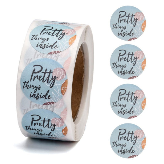 pretty things craft stickers, blue 25mm