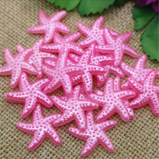 Starfish cabochons, pink 18mm