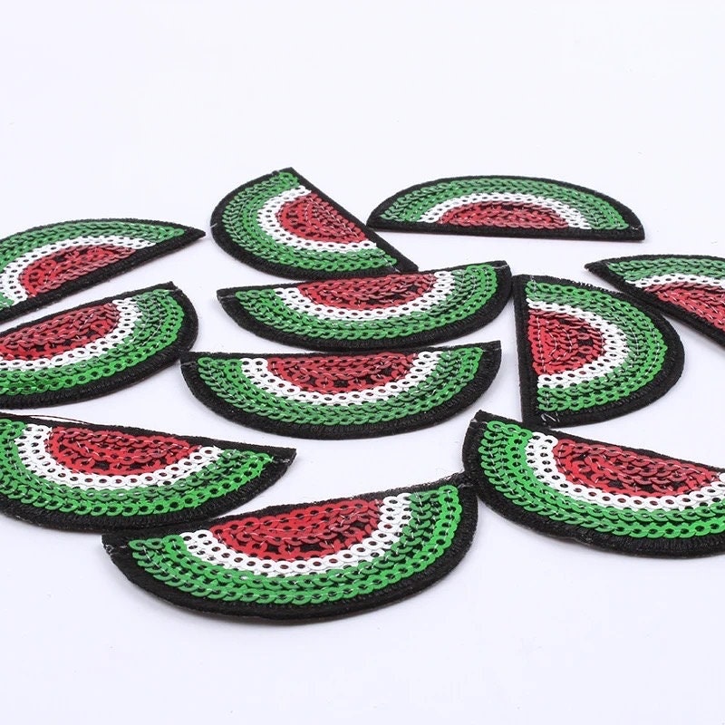 Watermelon sequin iron on patch,