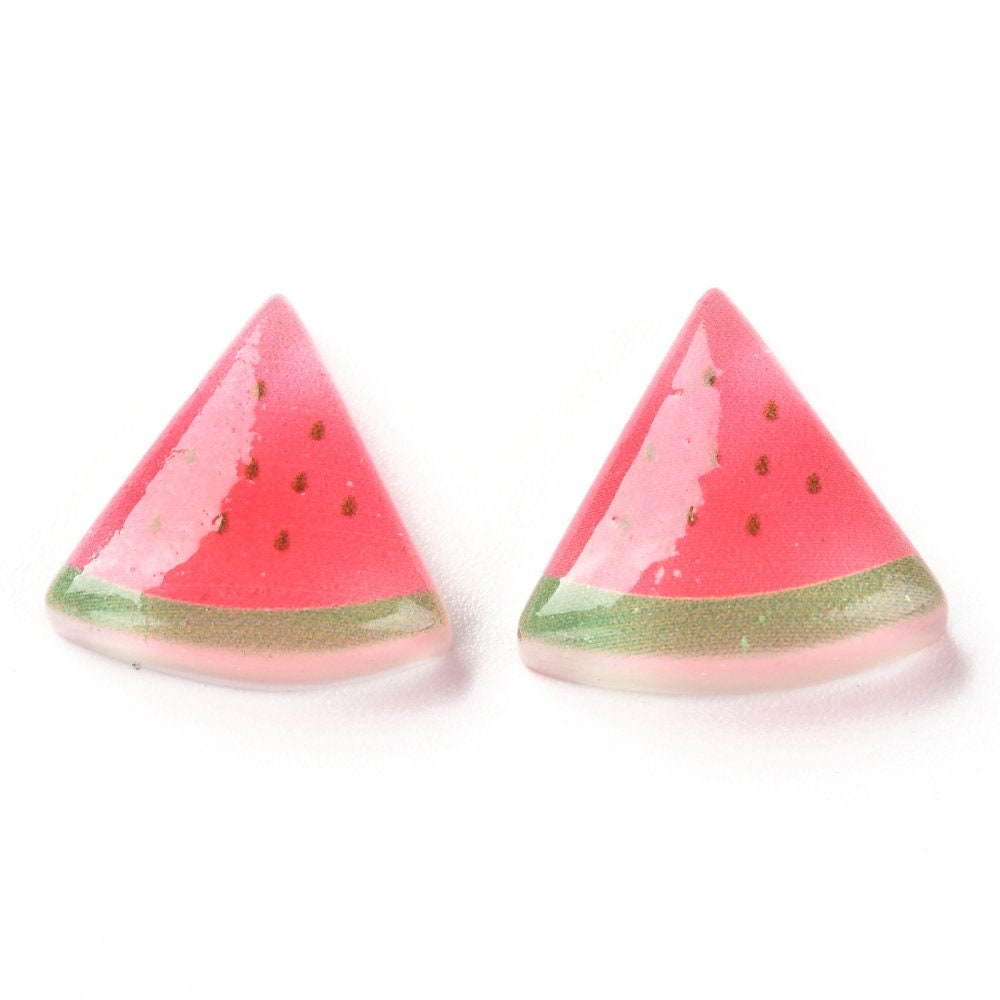 watermelon resin embellishments, 18mm