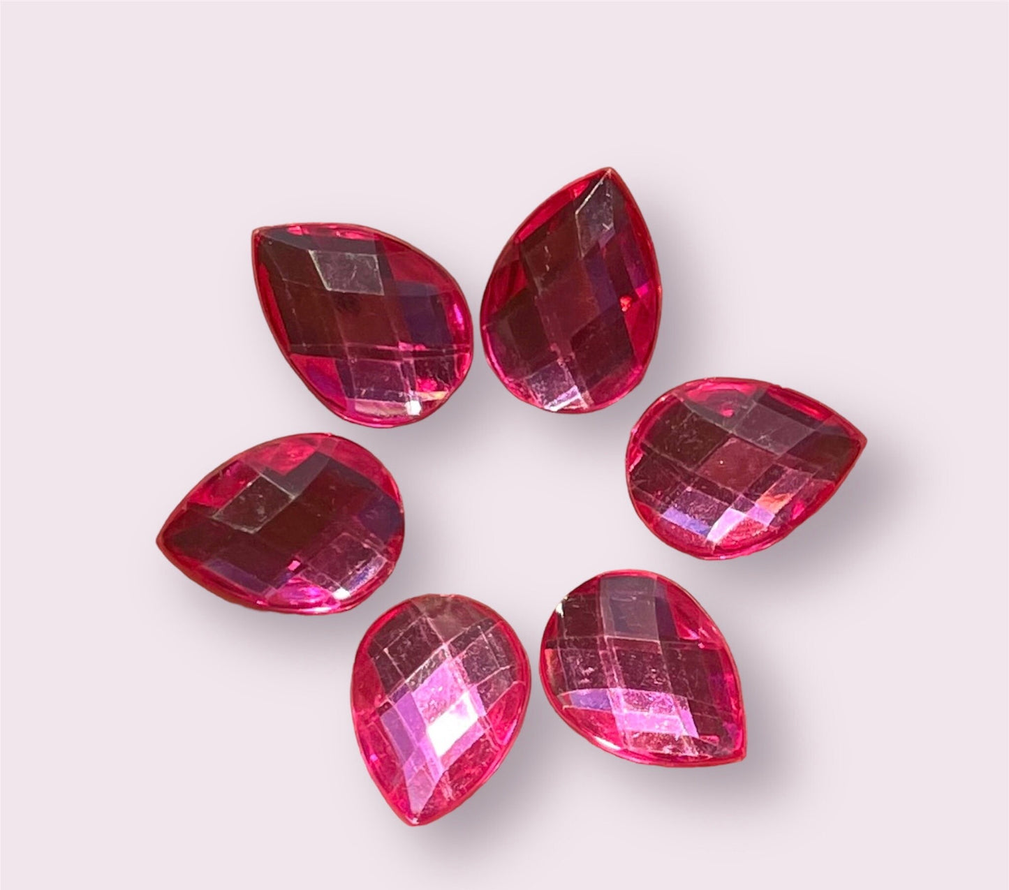 pink teardrop cabochons, 18mm