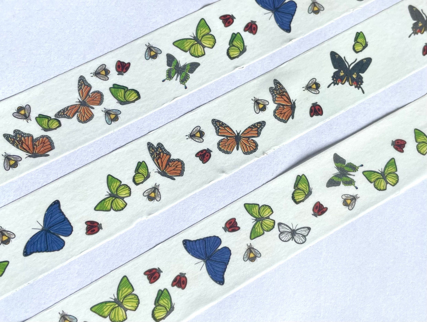 Butterfly washi tape roll, 5m single sided