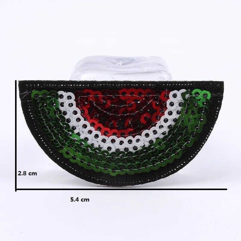 Watermelon sequin iron on patch,