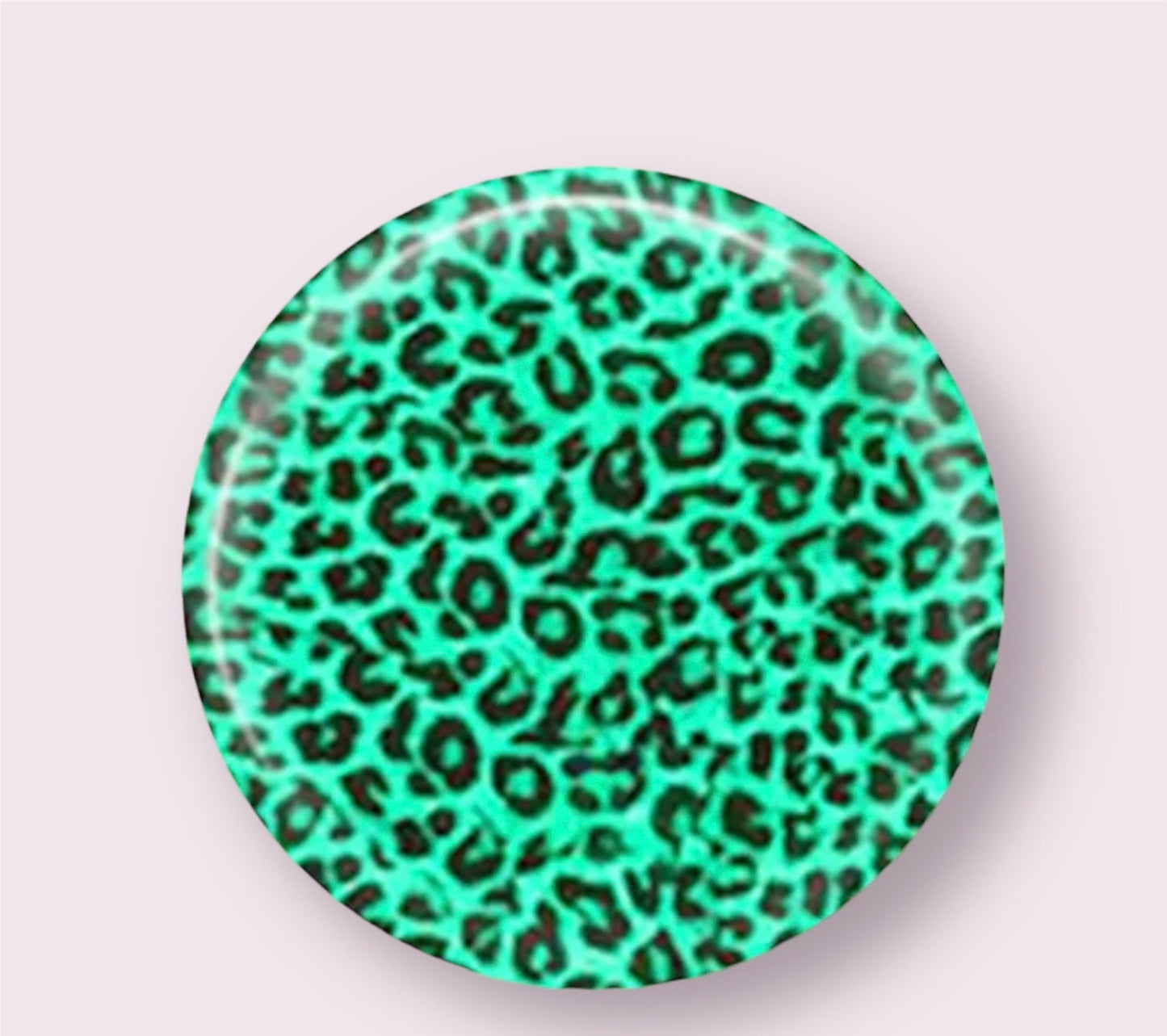 round green and black leopard pattern glass 10mm