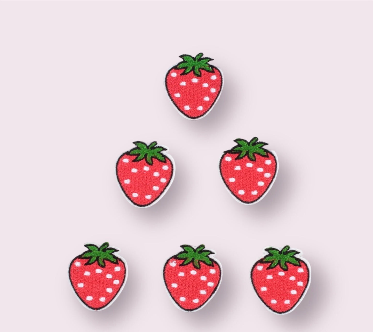 Strawberry iron on patch, 4cm