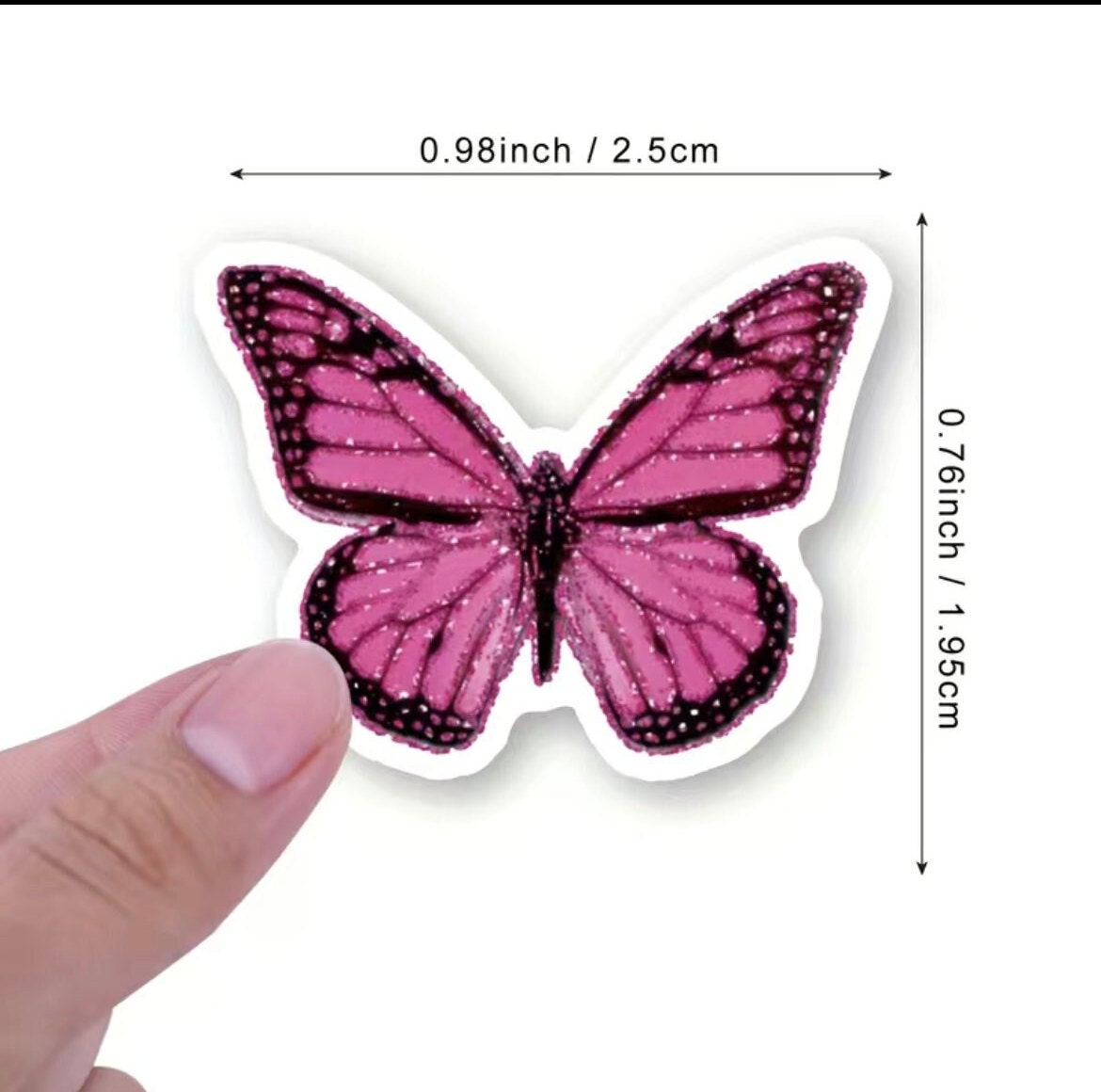 Butterfly craft stickers, 25mm