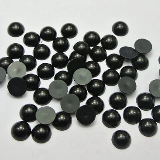 Pearl effect half round cabochons, 10mm
