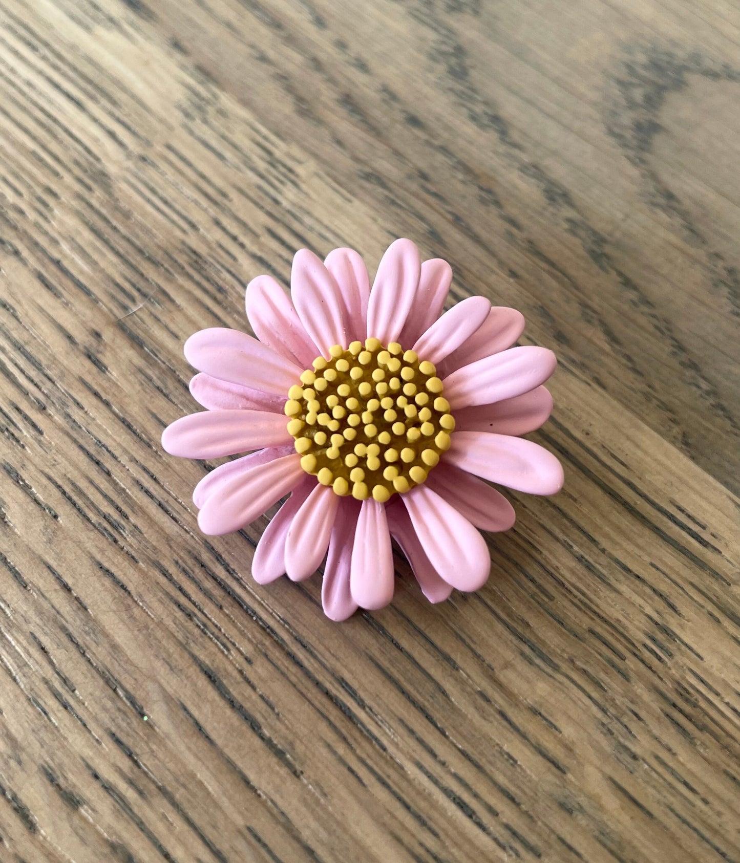 Daisy enamel brooch, pink