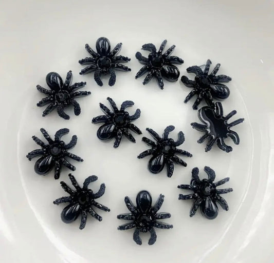 Spider cabochons, 13mm