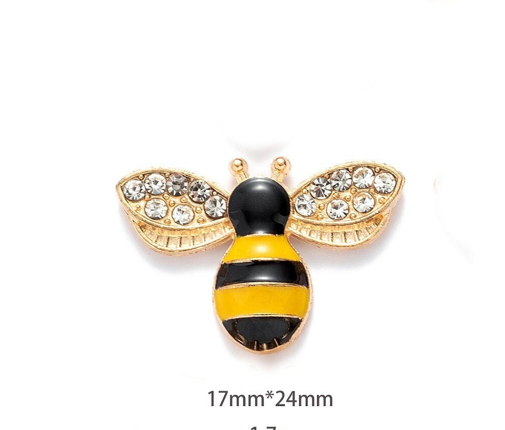 Bee cabochons, 24mm enamel
