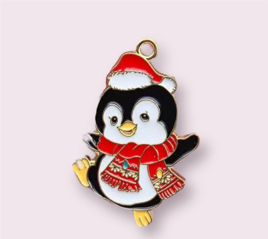 Penguin enamel charms