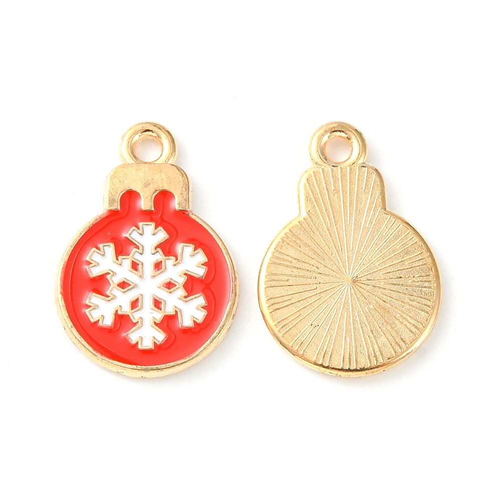 Bauble charms, 19mm enamel