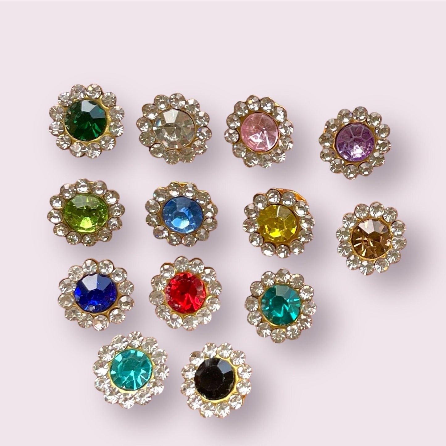 Round rhinestone cabochons, 10mm glass