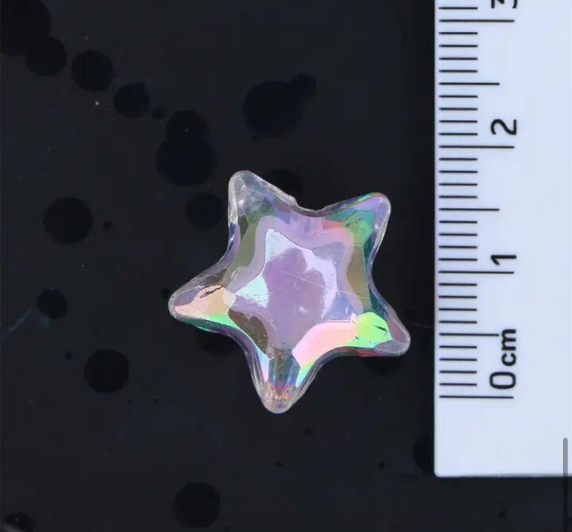 Star shaped acrylic beads, 19mm