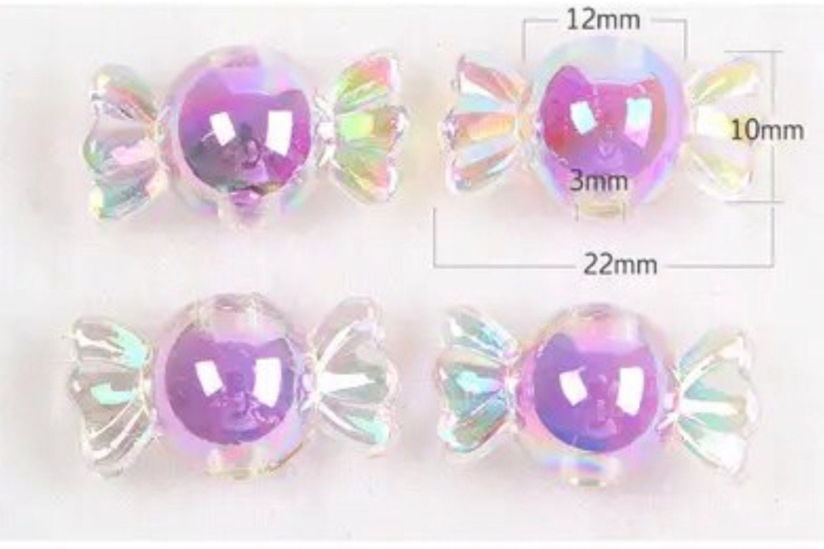 Candy sweet acrylic beads, 22mm